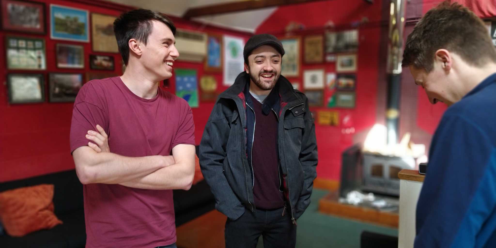 Students laughing together